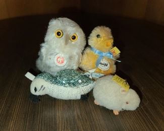 Steiff Owl, Duck, Bird, And Mouse