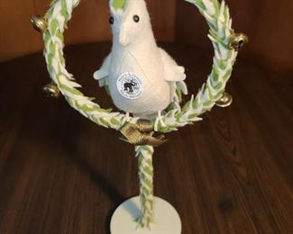 Steiff Bird On Perch Pedestal