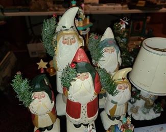 Wooden Santa Figures