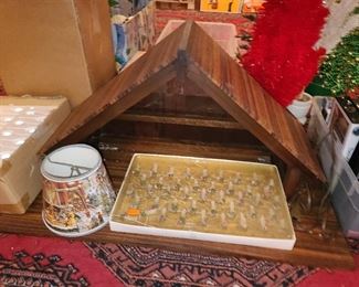 Handmade Tiger Wood Nativity Manger