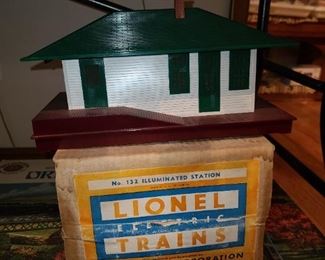 Vintage Lionel TrainNo. 132 Illuminated Station In Box