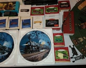 Train Collectibles GALORE! (Train Cars, Train Sets, Bridges, Books, Collector's Plates, Ornaments, Posters, Pictures, Paintings, Figures, Buildings, Accessories, Clocks, & MORE!)