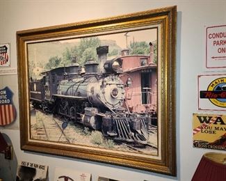 Train Framed Photograph (HUGE!)