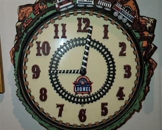 Lionel Train Wall Clock (WORKS!)