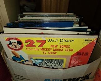 Record Albums W/ Many Disney Themed