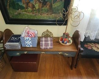 Handpainted Wooden Bench