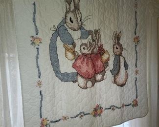 Handmade Beatrix Potter Blanket