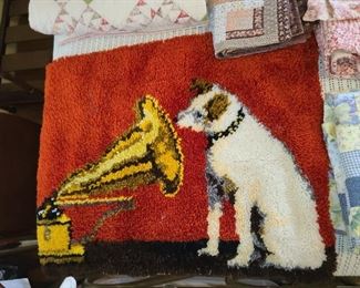 Vintage RCA Nipper Dog Hook-A-Rug
