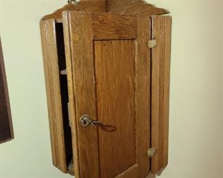 Antique Wall Mounted Corner Cabinet
