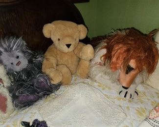 Vintage Lassie Dog Plush W/ Rubber Face