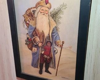 Framed Santa Artwork