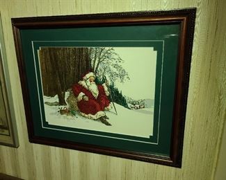 Framed Santa Artwork