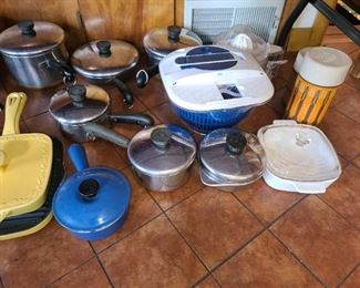 Assorted Kitchen Items (Pots, Pans, China, Glassware, Dishware, Etc.)