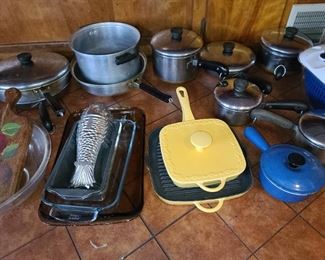 Assorted Kitchen Items (Pots, Pans, China, Glassware, Dishware, Etc.)