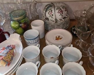 Assorted Kitchen Items (Pots, Pans, China, Glassware, Dishware, Etc.)