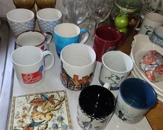 Assorted Kitchen Items (Pots, Pans, China, Glassware, Dishware, Etc.)