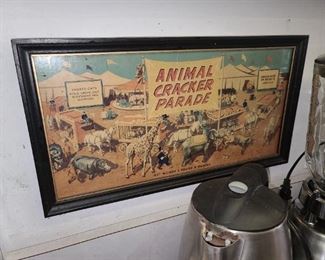 Vintage Animal Cracker Parade Framed Sign