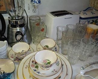 Assorted Kitchen Items (Pots, Pans, China, Glassware, Dishware, Etc.)