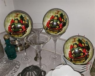 German Paper Mache Christmas Balls