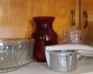 Assorted Kitchen Items (Pots, Pans, China, Glassware, Dishware, Etc.)