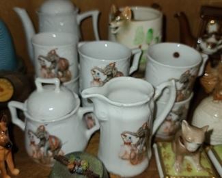 Antique Circus Elephant Children's Tea Set