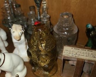 Antique Bear Jam Jars