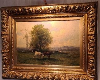 STUNNING Gold Carved Framed Antique Painting
