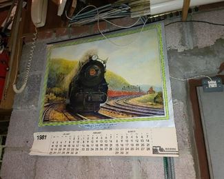 Vintage Train Calendar