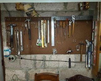 Assorted Basement Items (Tools, Antique Furniture, Etc.)