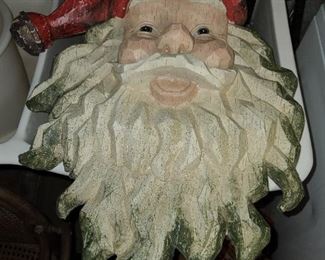 Large Santa Face Wall Plaque