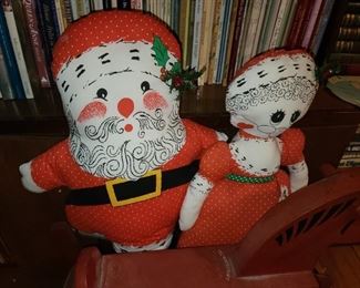 Vintage Santa & Mrs.Claus Dolls