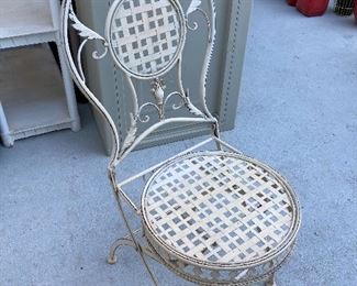 2 metal chairs