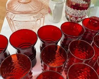 Red and Pink Glassware