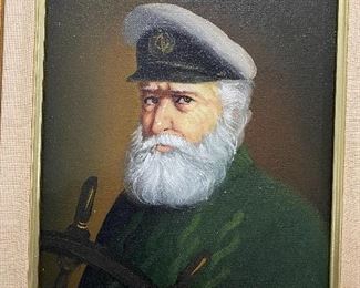 Signed Original Oil Painting of Ship's Captain