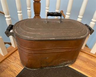 Large Copper Firewood Holder