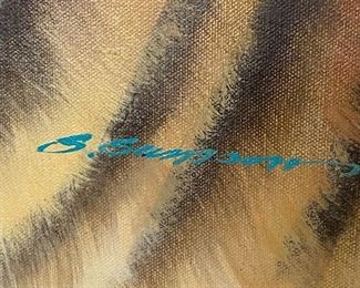 Signature on the Tiger Painting