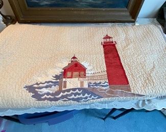 Quilt with the Grand Haven Pier Pictured