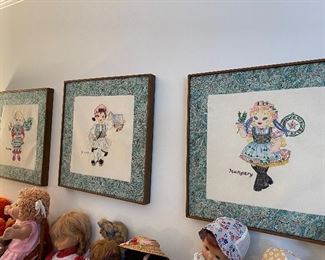 Embroidered Doll Wall Art