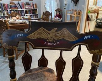 Vintage Bicentennial 1976 Virginia House Rocker