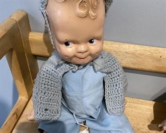 Antique American Composition Scootles Doll