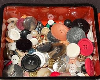 001 Table Top Box With Vintage Buttons