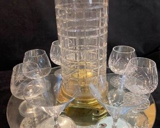 Candle holder and drinking glasses