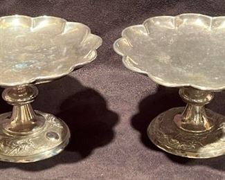 025 Asian Silver Footed Dragon Theme Candy Dishes