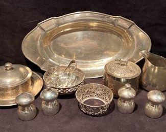 029 Silverplate AssortmentTrays, SP, Bowls Covered Dishes