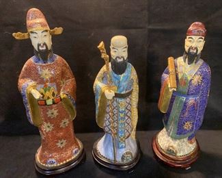 132 Cloisonne Chinese Gods.