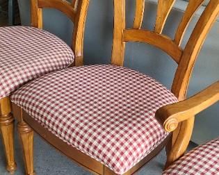 4 Side chairs, 2 Armchairs