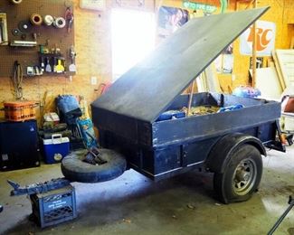 Custom Built Single Axel Camping Trailer, With Flip Top Lid, Box Measures, 76" x 51" x 20"