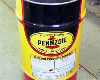 Pennzoil Metal Gear Oil Barrel, 27" x 15" Diameter