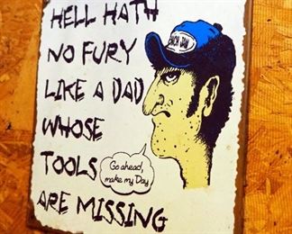 Wall Decor Including Corvette Metal Sign, Maddison Ave Metal Sign, Posters, Battery Operated Clock, And More