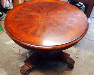 Round Solid Wood Accent Table, 28" x 32" Diameter